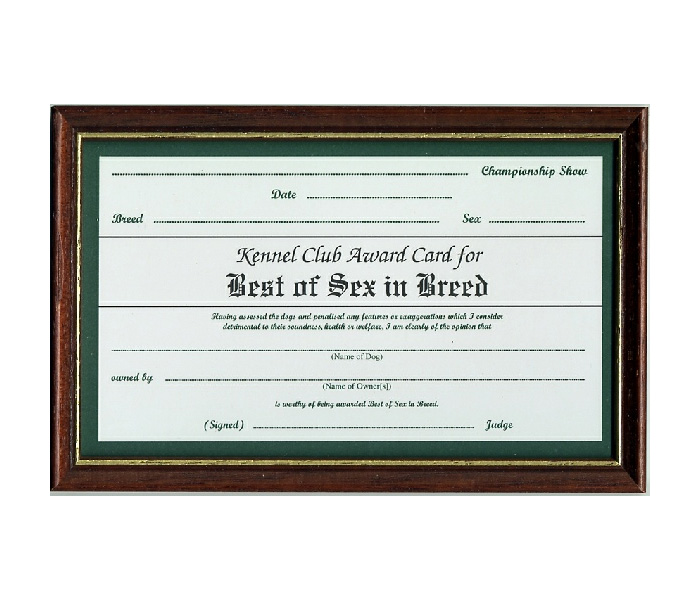 Best of Sex Certificate Frame