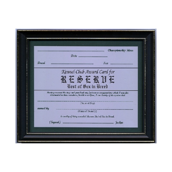Reserve Best of Sex Certificate Frame