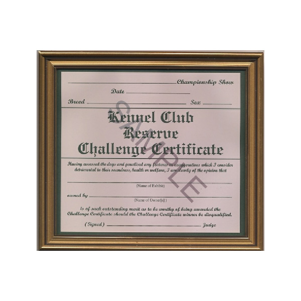 Reserve Challenge Certificate Frame